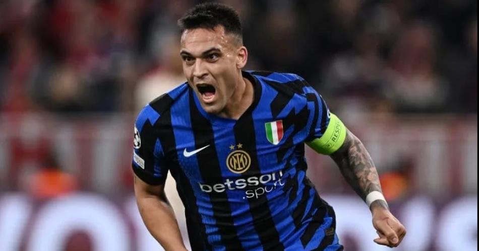 Con un golazo de Lautaro Martínez Inter ganó en su visita al Bayern por la Champions (Foto gentileza TyC Sports)