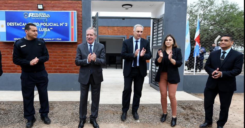 El Jefe de Gabinete inauguroacute un Destacamento Policial en Dontildea Luisa
