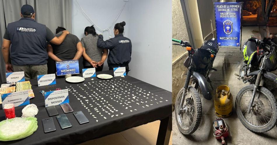 Detienen a una pareja y desbaratan un quiosco de drogas