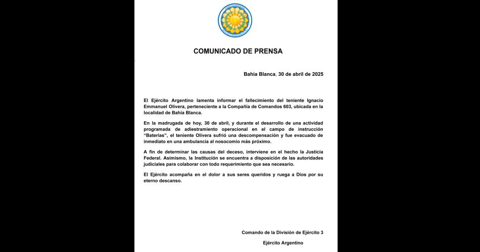 Conmocioacuten- quieacuten era el joven Boina Verde santiaguentildeo que murioacute durante entrenamiento militar