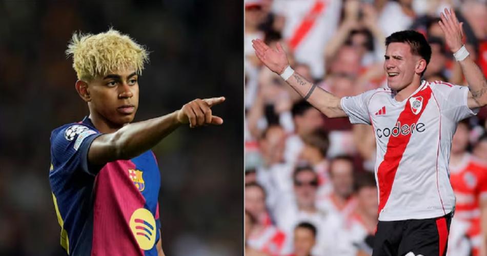 Franco Mastantuono y  Lamine Yamal frutos de un fuacutetbol que no sabe de edades