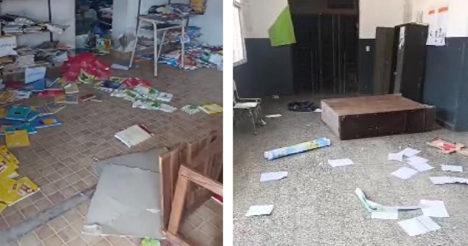 Monte Quemado- se registraron graves actos de vandalismo en el Escuela Ndeg421