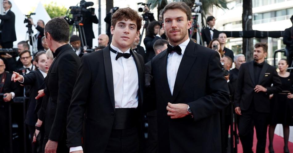 Colapinto y Gasly vestidos de gala al festival de cine de Cannes