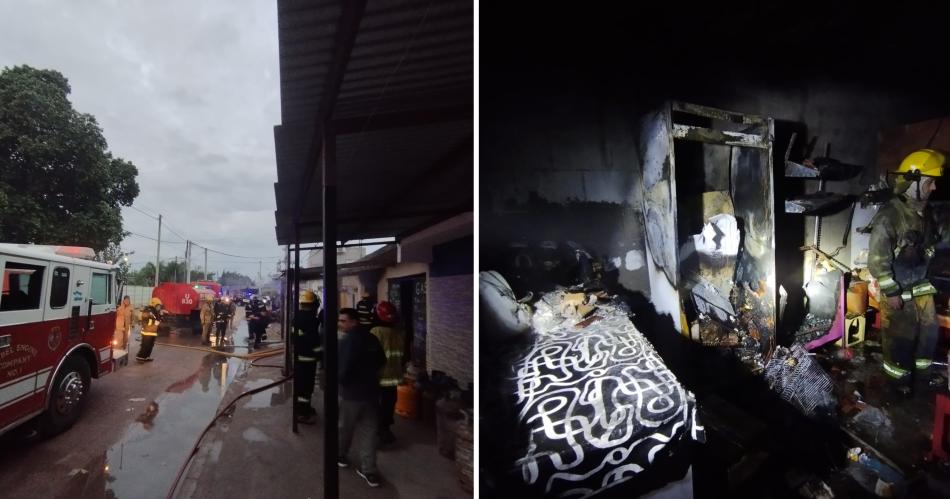 Miedo y alarma en el Bordm 8 de Abril por el incendio de un conocido almaceacuten