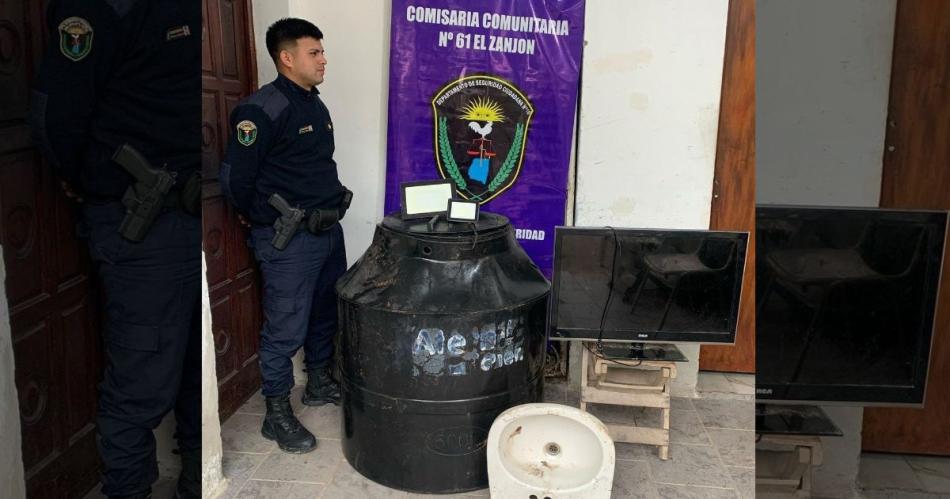 La policía recuperó los bienes que habian sustraído del colegio