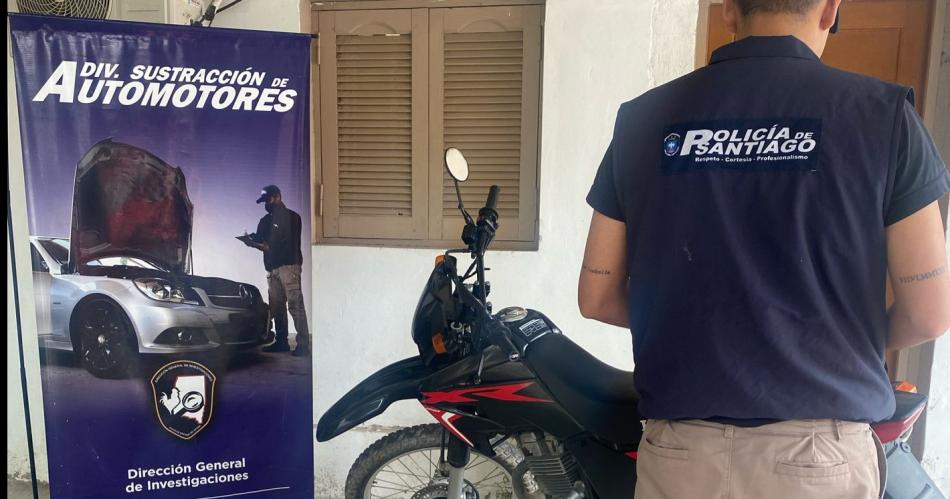 Recuperan moto robada en el centro de La Banda- era buscada desde Buenos Aires