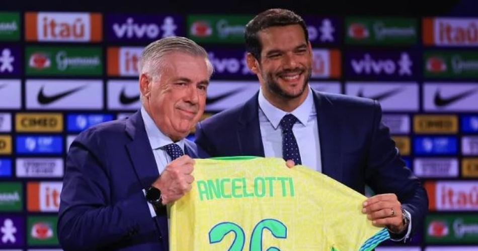 Ancelotti fue presentado en Brasil y dio su primera lista sin Neymar