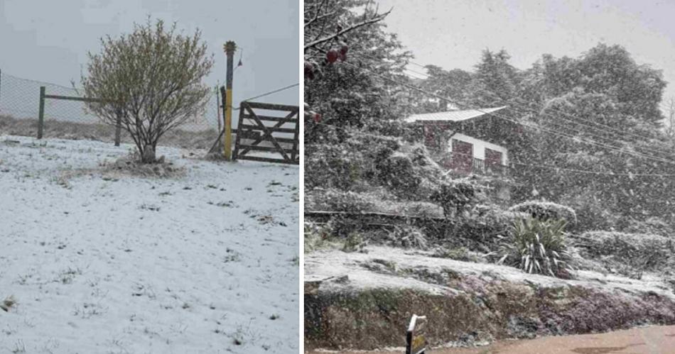 Sorpresa blanca en los cerros- la primera nevada del año llegó a Córdoba (Foto- AGNoticias)