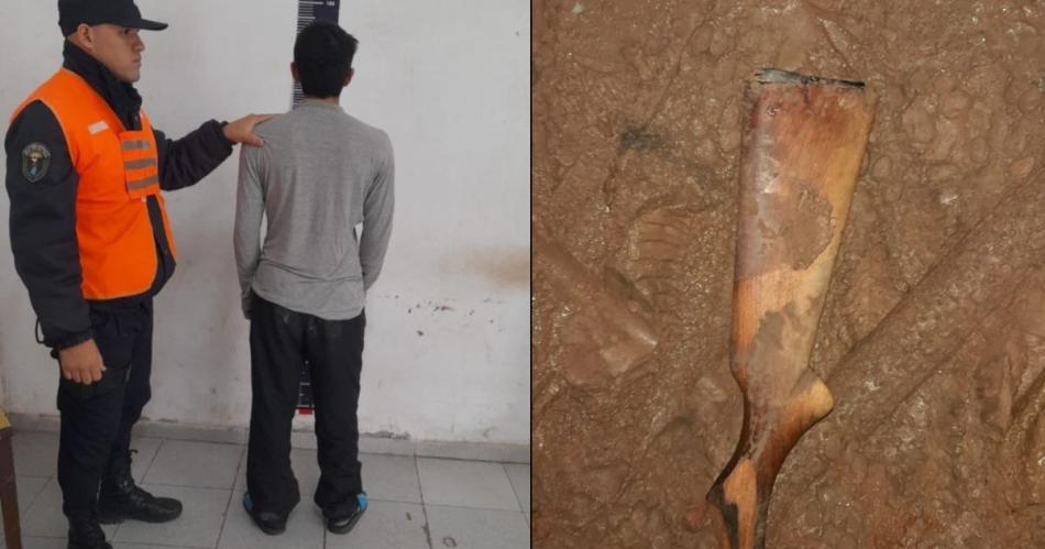 La policía incautó el arma y detuvo al agresor