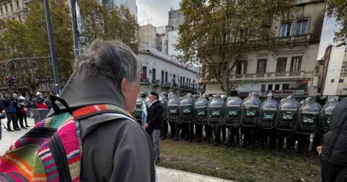 Este miércoles hubo nueva marcha en favor de los jubilados en el Congreso