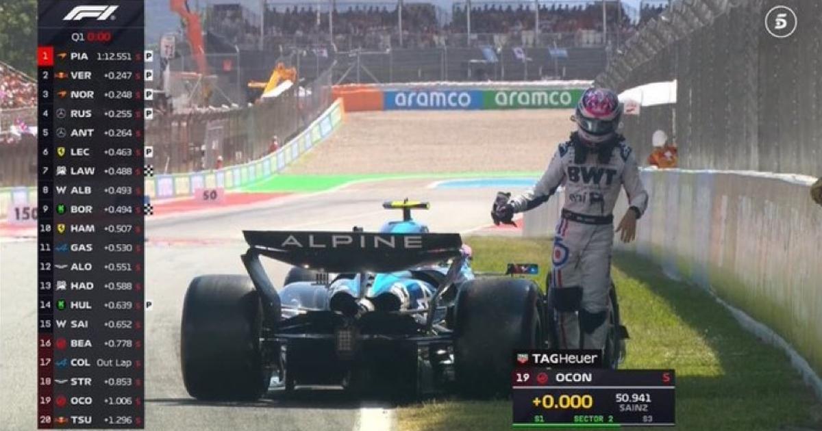 Falla técnica y abandono- Colapinto largar penltimo en el GP de España