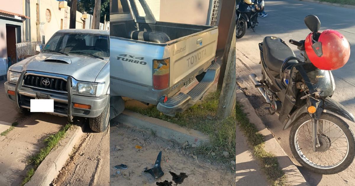 Dos adolescentes protagonizan triple choque en moto- una joven estaacute herida