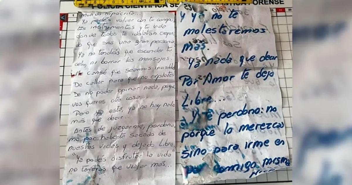 La carta que dejó la mujer que mató a su hijo de 6 años y se suicidó (Foto- Infobae)
