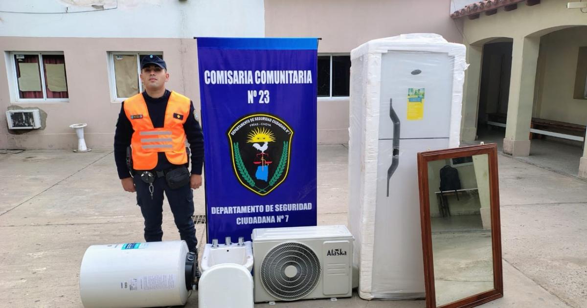 Electrodomésticos recuperados (Foto- Policía de la Provincia)