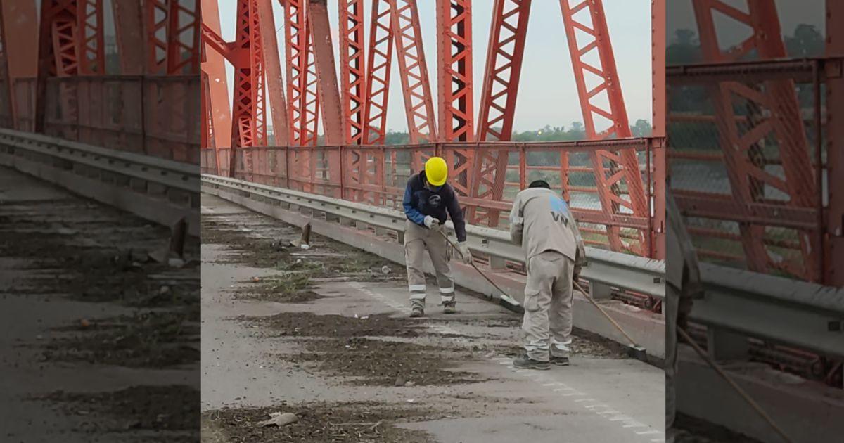 Vialidad Nacional realizar trabajos en el Puente Carretero