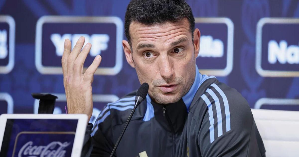 Scaloni brindó la conferencia de prensa previo al duelo con Colombia