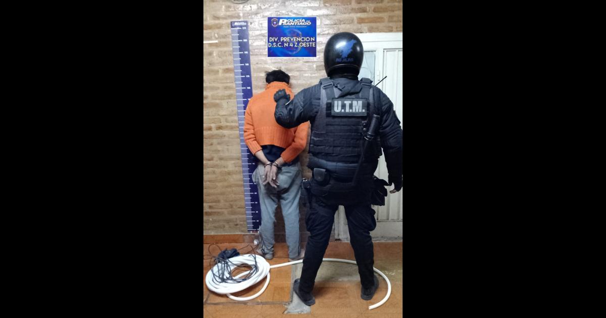 Con las manos en la masa- cayoacute delincuente en pleno robo de madrugada en La Banda