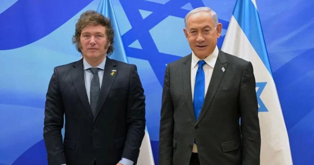 El presidente Javier Milei envió su apoyo al premier israelí