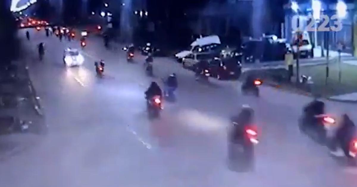 Tragedia en caravana de motos en Mar del Plata- murió un joven (Foto captura del video)