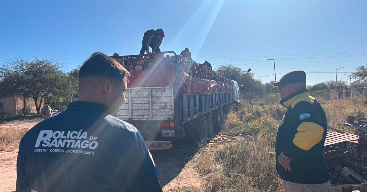 El operativo fue realizado en conjunto entre la policía y la Dirección de Bosques