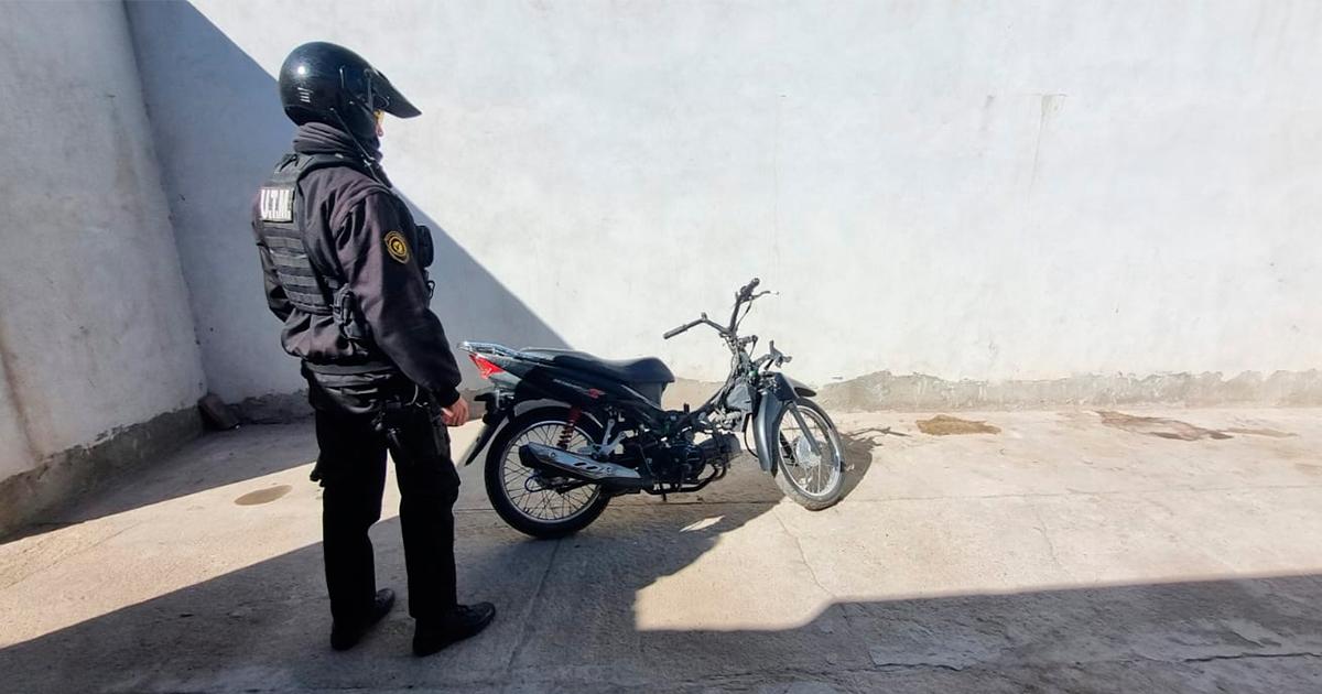 La policía logró recuperar el motovehículo