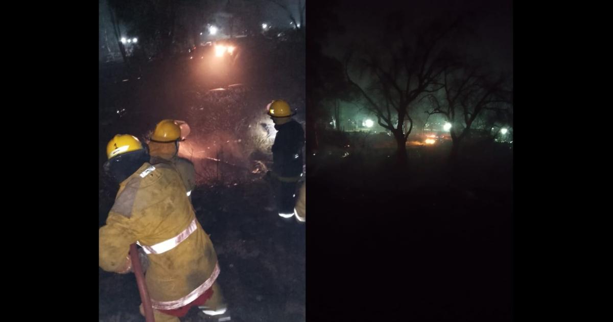 Extenso incendio en el ex predio de La Fande- cuatro dotaciones de bomberos y ms de tres horas de trabajo para controlarlo