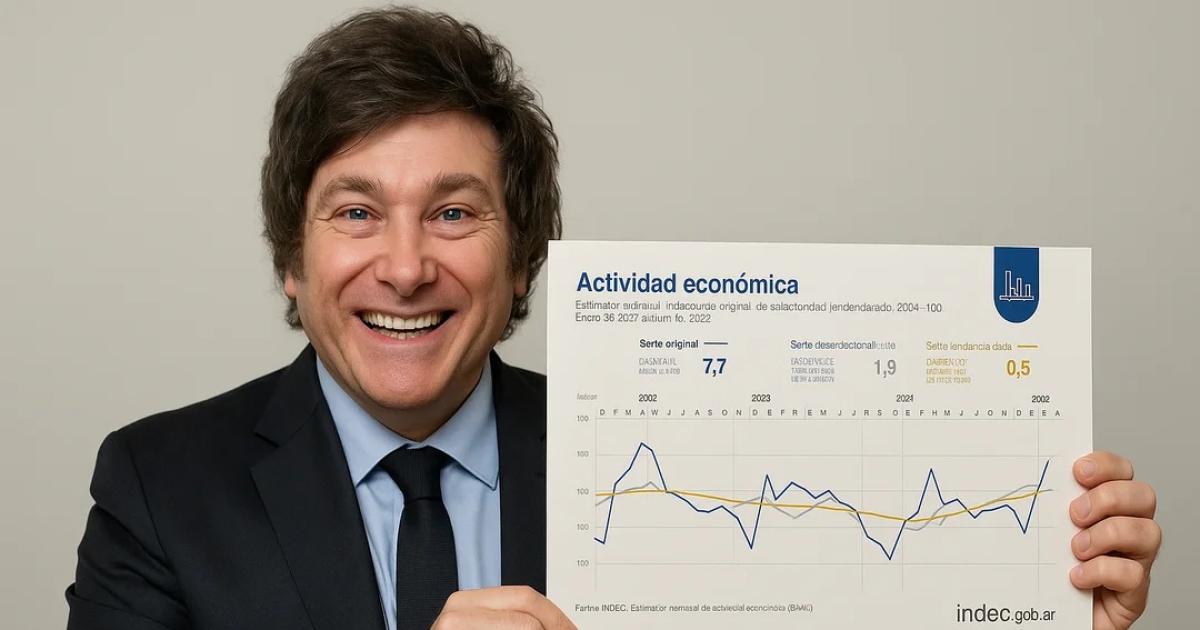 El presidente Javier Milei celebró estadísticas de una fuerte suba de la economía en el país