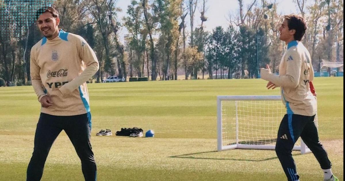 Paredes se movioacute en el predio de AFA con Dybala