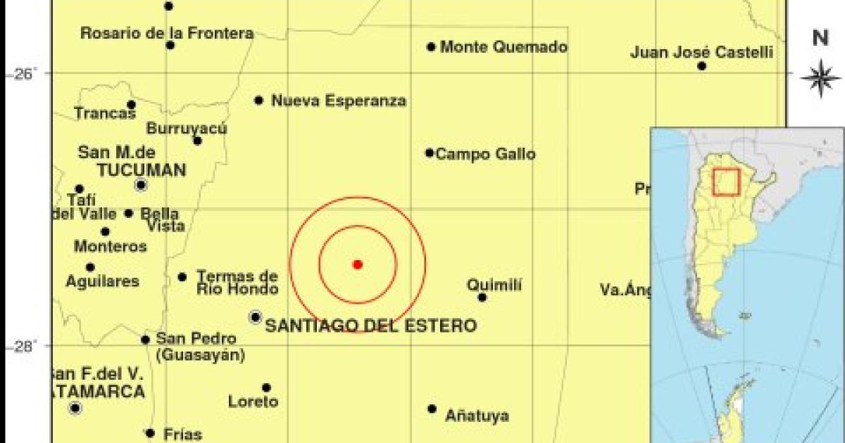 Un temblor sacudioacute a Santiago del Estero en la madrugada de este jueves
