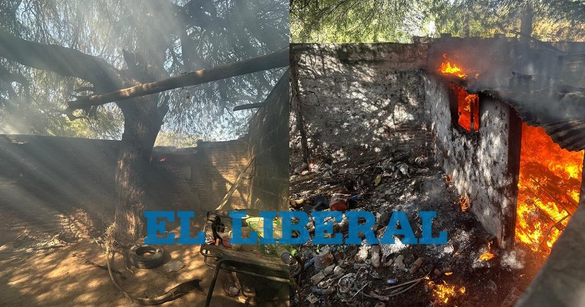 Barrio Coloacuten- mientras cocinaba una chispa provocoacute el incendio de una vivienda 