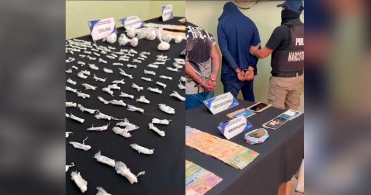 Detenidos por narcomenudeo en el barrio Sarmiento