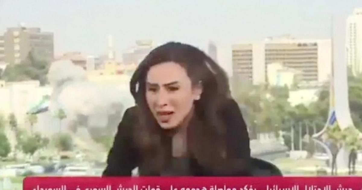 Momento del ataque israelí