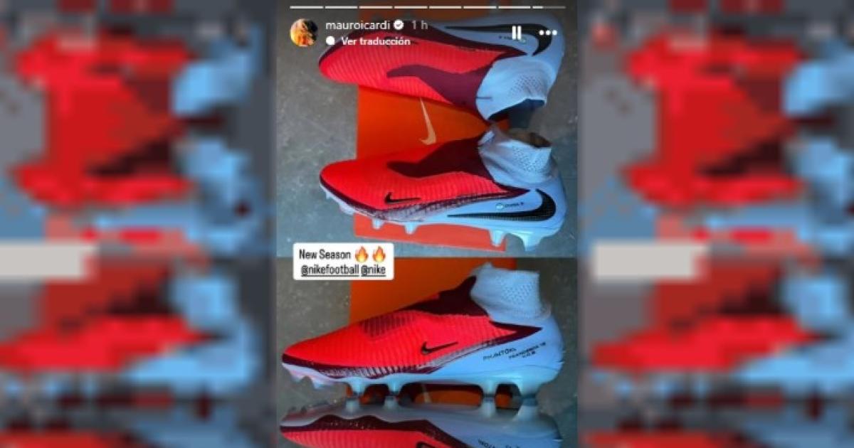 Icardi mostró sus nuevos botines con sorpresa para la China Surez