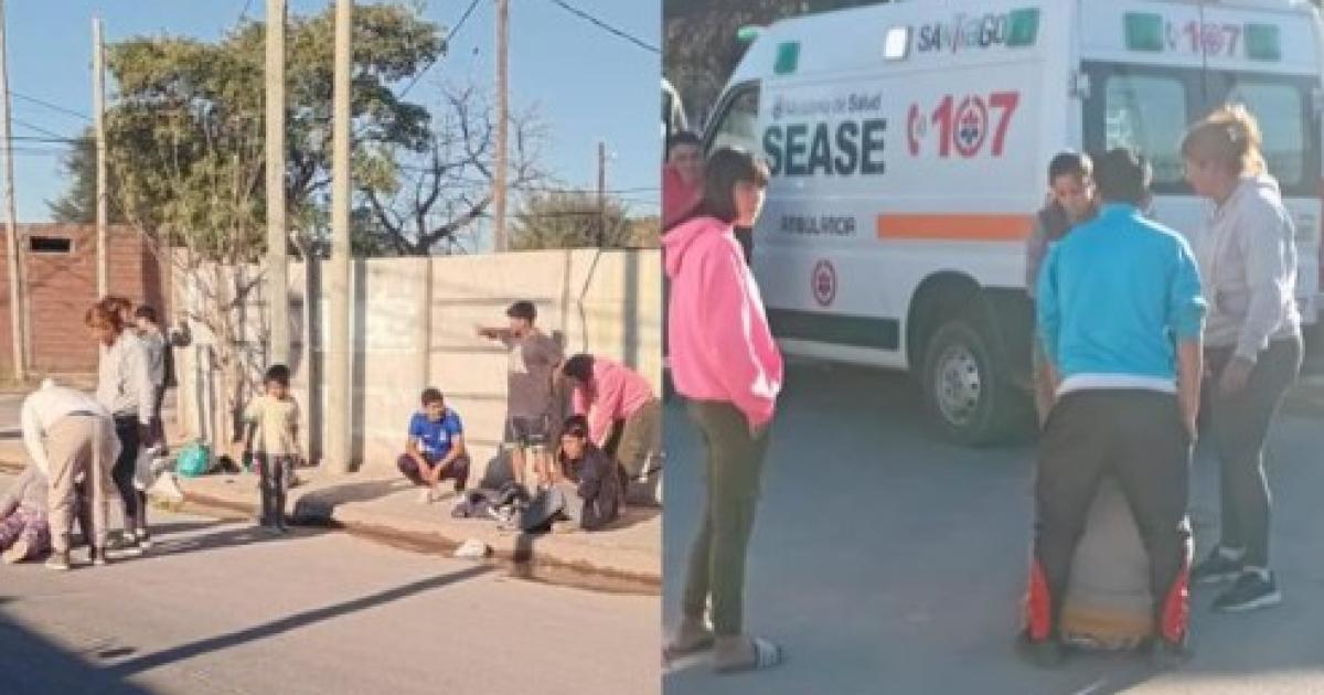 Fuerte choque de motos