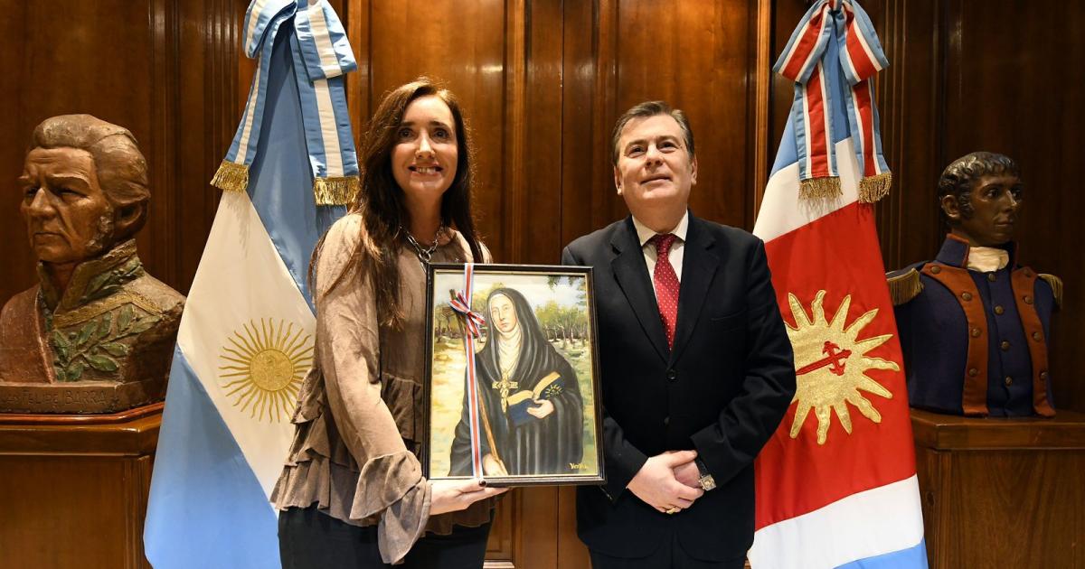 Gerardo Zamora recibió a la vicepresidente Victoria Villarruel en casa de gobierno