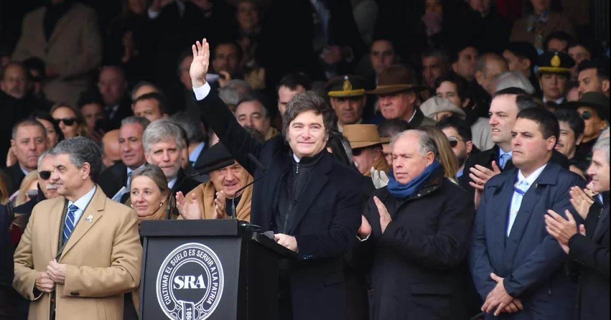 Milei en La Rural- Las retenciones son siniestras y nefastas y anuncioacute una baja permanente