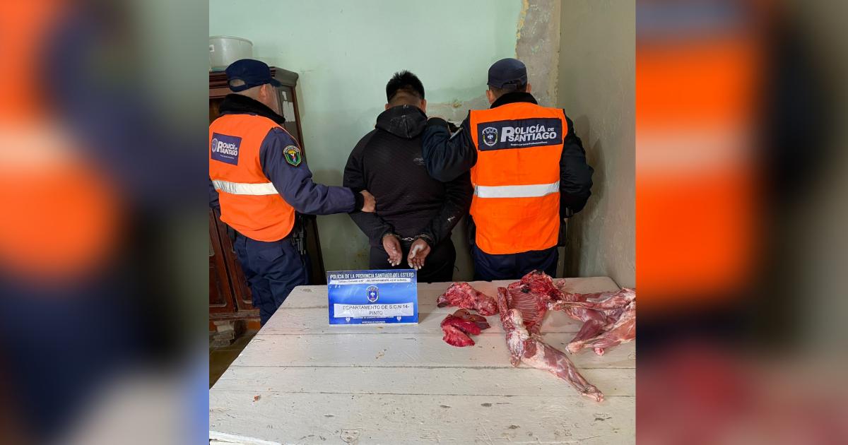 Detienen a un sujeto y recuperan carne de animal faenado ilegalmente en Pinto
