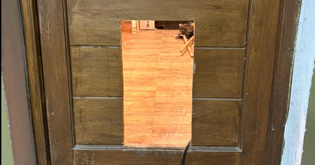 ABERTURA- El delincuente se sirvió del boquete ideado por la víctima pero tendiente a facilitar la rutina de sus mascotas