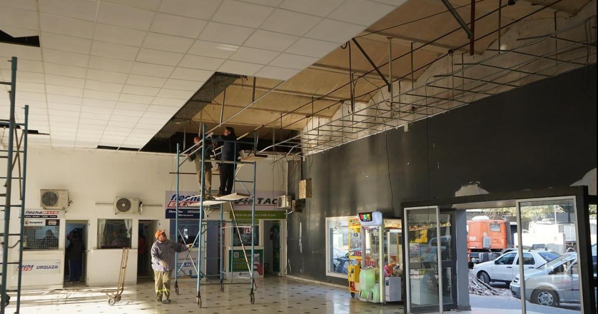 La Municipalidad avanza con las obras de refacción en la terminal de ómnibus