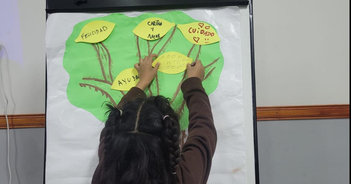 Nintildeos del Hogar de Proteccioacuten Eva Peroacuten realizan diversos talleres