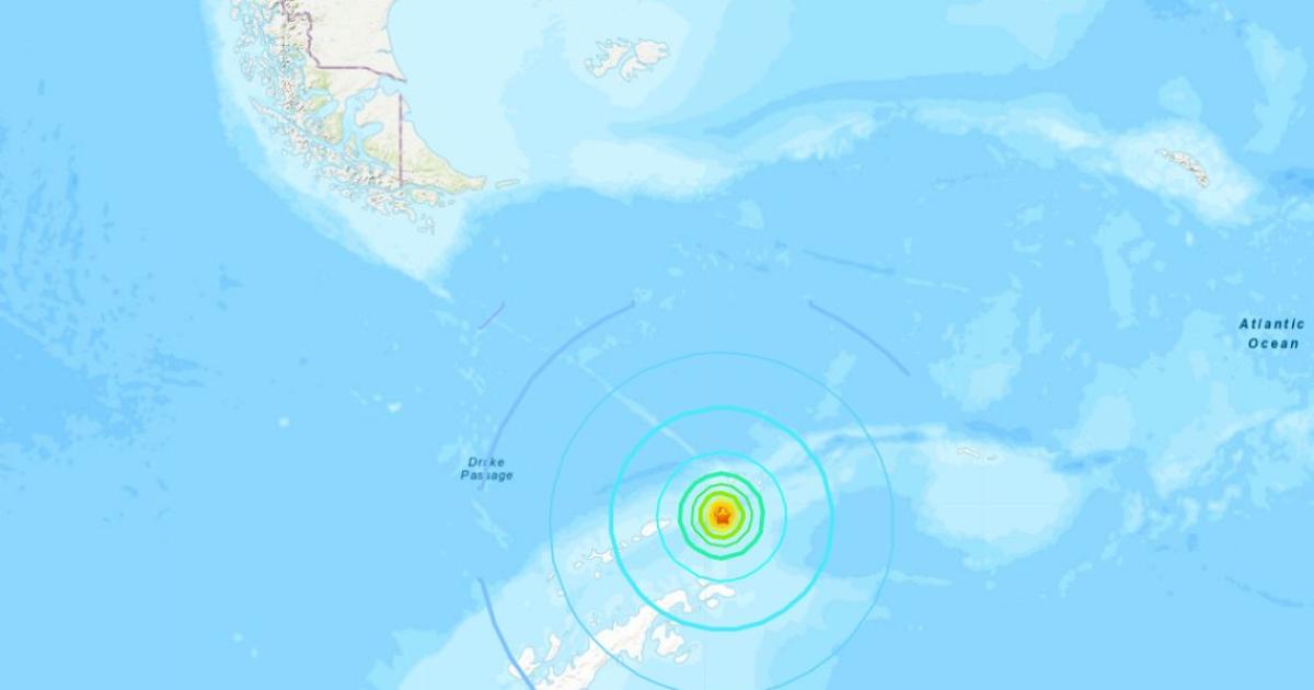 Sismo de 56 grados en las islas antaacuterticas de la Argentina