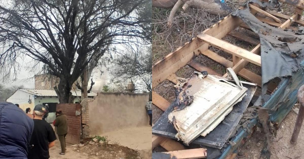 Voraz incendio en barrio España- pérdidas totales en una vivienda