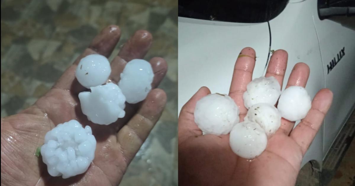Fuerte caída de granizo sorprendió a localidades del sudeste santiagueño