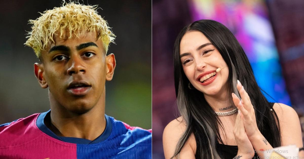 Lamine Yamal y Nicki Nicole romance en puerta