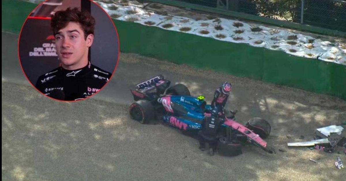 Franco Colapinto se accidentoacute pero estaacute bien de salud