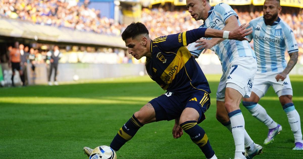 Boca y Racing empataron en un partido caliente en la Bombonera