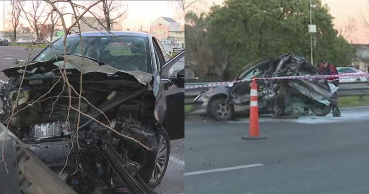 Triple choque entre dos autos y una camioneta- nueve personas resultaron heridas (Foto TN)
