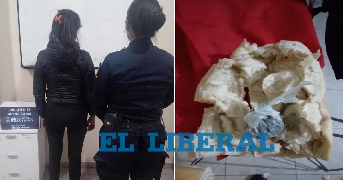 Intentoacute ingresar marihuana escondida en pan franceacutes para su pareja detenida