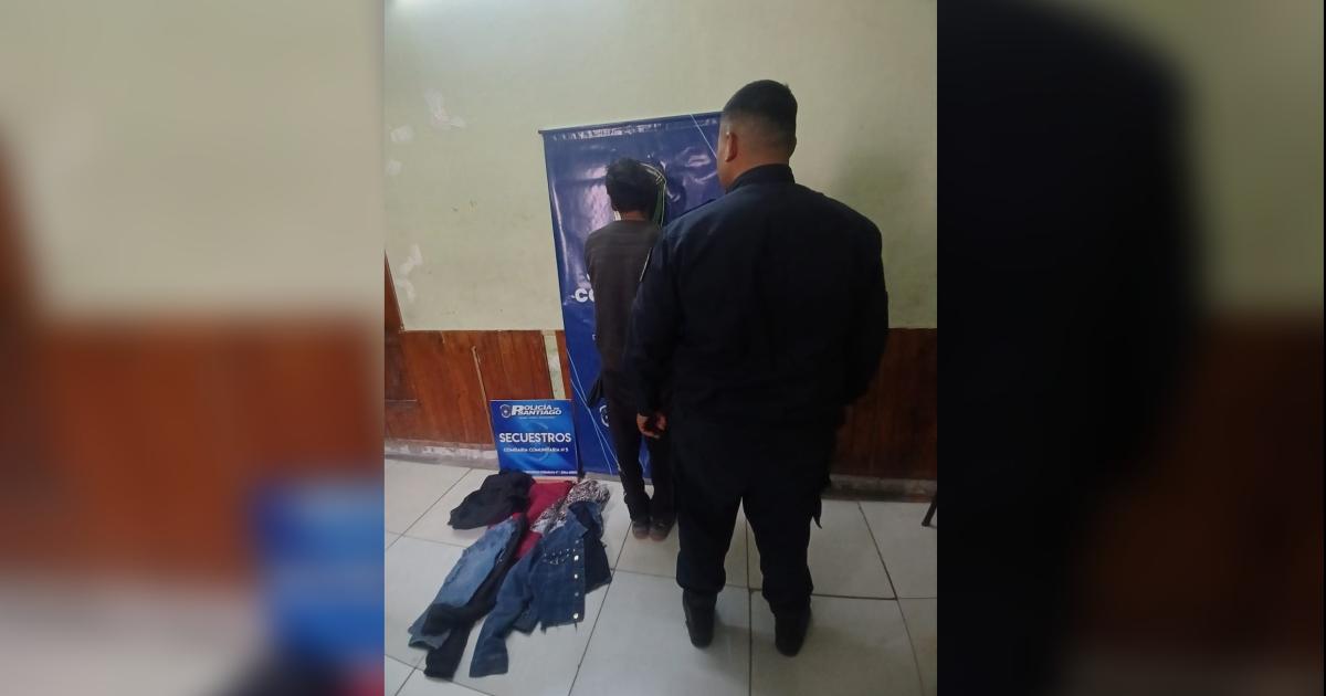 Huaico Hondo- detienen a un sujeto y secuestran una mochila con bienes robados de la casa de su tiacutea