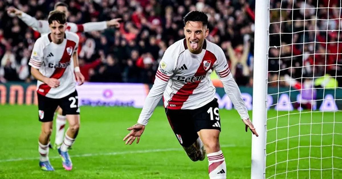 River goleoacute a Godoy Cruz en un partido lleno de emociones  y sigue puntero